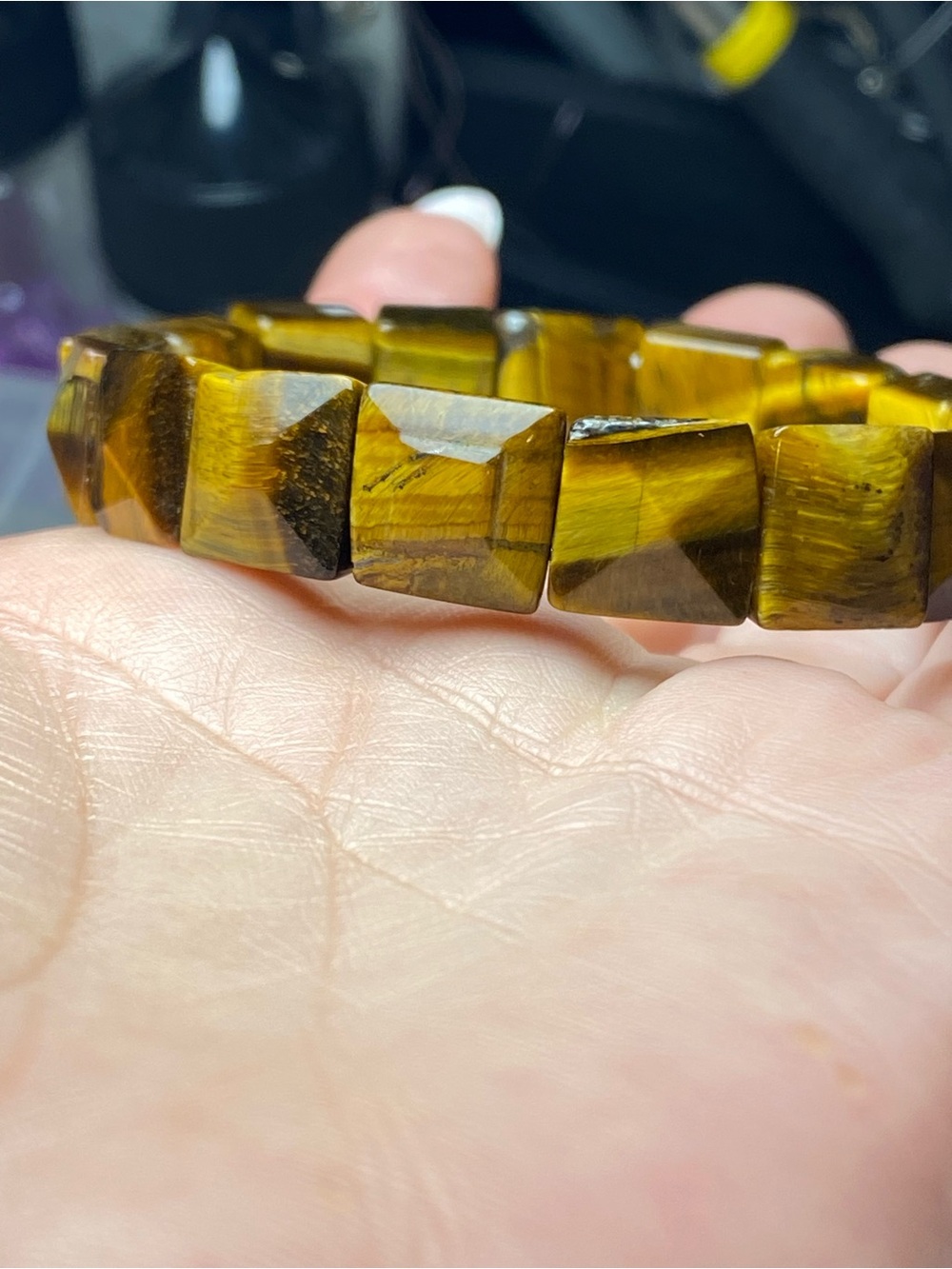 Yellow Tiger Eye soft bangle